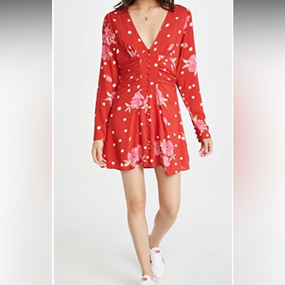 Free People Date Night Mini Dress In Floral Print